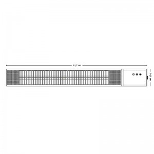 Επιτοίχιο φωτιστικό θέρμανσης Dark Wall 2500 Black Επιτοίχιο φωτιστικό θέρμανσης Dark Wall 2500 Black