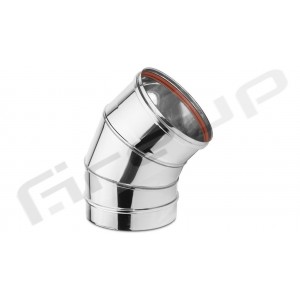 Καμπύλη μονού τοιχώματος INOX Φ150 45° 