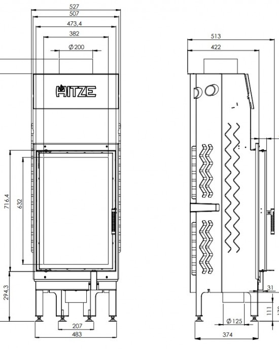 HITZE ALBERO 14KW ΚΑΘΕΤΟ HITZE ALBERO 14KW ΚΑΘΕΤΟ