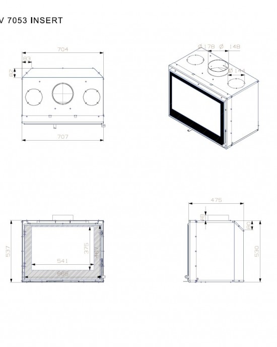 LAVAKAMIN INSERT BLACK LINE 70