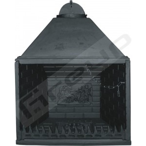 Μαντεμένιο τζάκι ίσιο LAVAKAMIN 