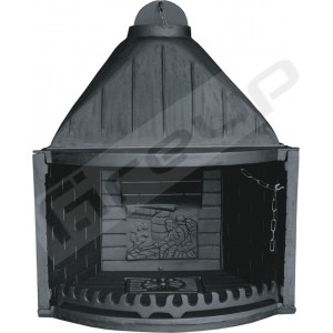 Μαντεμένιο τζάκι LAVAKAMIN T80 ROUND ή PRISMA