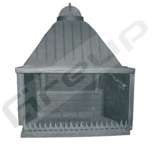 Μαντεμένιο τζάκι 2 όψεων LAVAKAMIN T90 QUATTRO