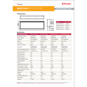 Dimplex Ignite evolve 50