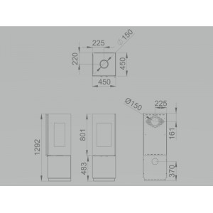 Σόμπα ξύλου BOMBAY 3C BRONPI Σόμπα ξύλου BOMBAY 3C BRONPI