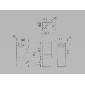 Σόμπα ξύλου BOMBAY E BRONPI Σόμπα ξύλου BOMBAY E BRONPI