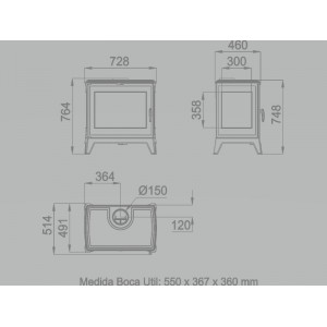 Ενεργειακή σόμπα ξύλου Bury 14