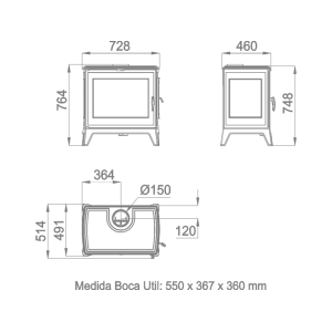 Ενεργειακή σόμπα ξύλου Derby 14