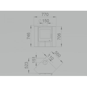 Σόμπα με φούρνο LERMA-H BRONPI Σόμπα με φούρνο LERMA-H BRONPI