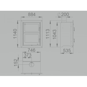 Σόμπα με φούρνο MURANO-E BRONPI Σόμπα με φούρνο MURANO-E BRONPI