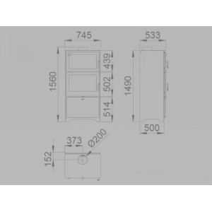 Σόμπα με φούρνο MURANO-L BRONPI Σόμπα με φούρνο MURANO-L BRONPI