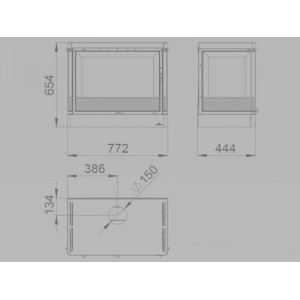 Σόμπα ξύλου VERSALLES-C VISION BRONPI Σόμπα ξύλου VERSALLES-C VISION BRONPI